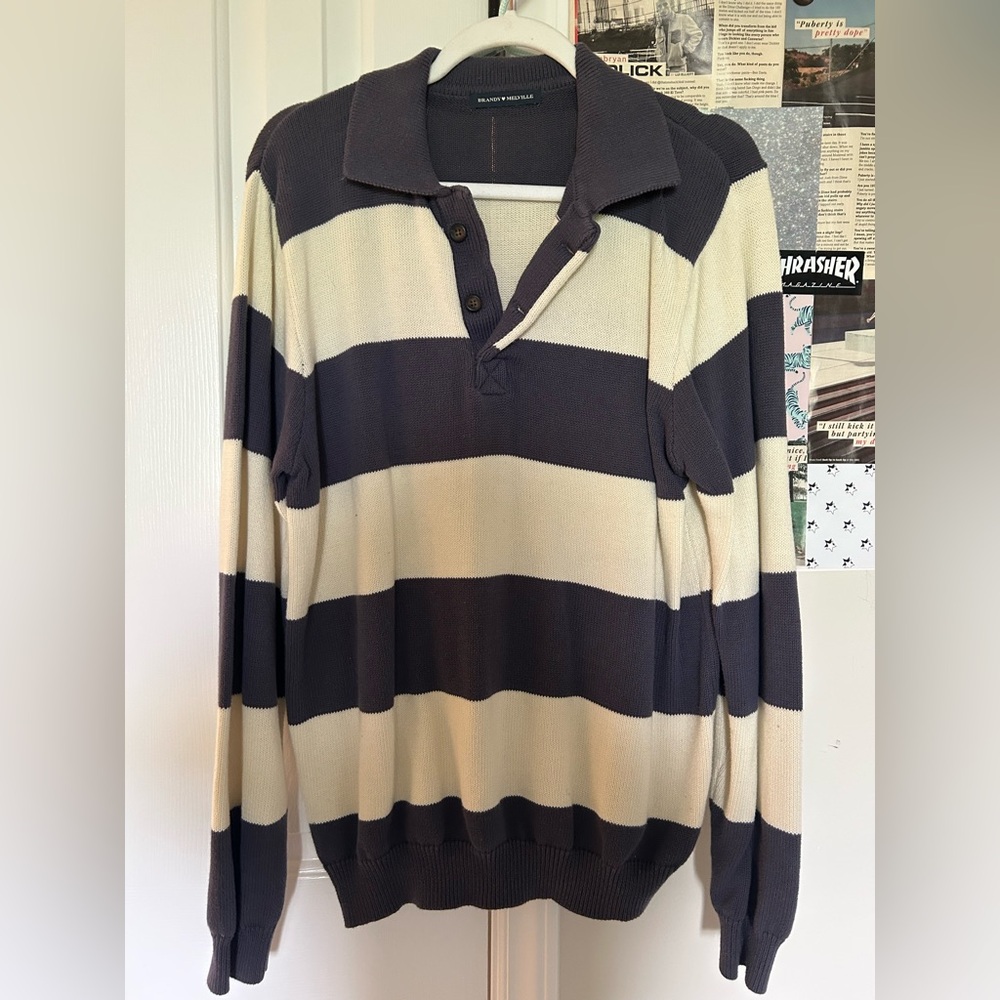 Brandy Melville Navy Polo Shirt
